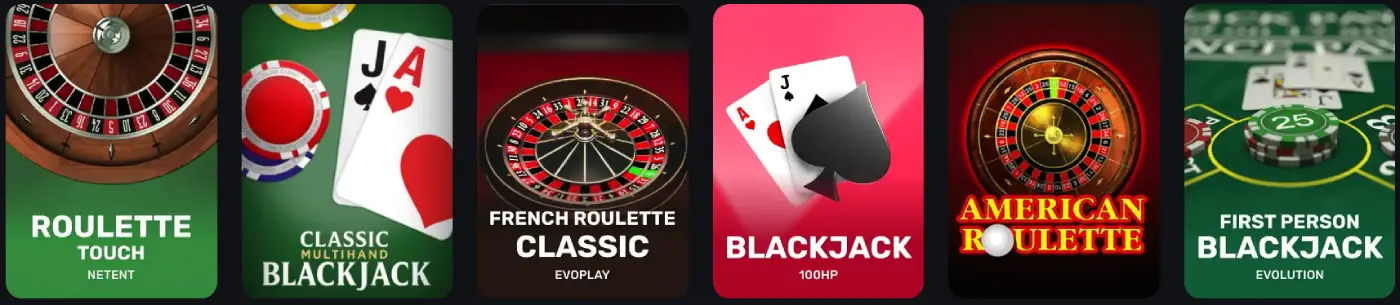 7Gear Casino Table Games